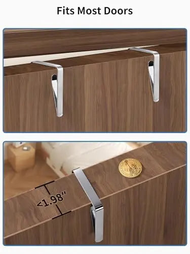 JARLINK Over The Door Organizer Storage, 5 Shelf Hanging Door Organizer with 5 Large Capacity Pockets, Anti Tilt 44 lb Load Behind Door Storage for Bedroom, Bathroom, Pantry, Nursery, (Grey) JARLINK