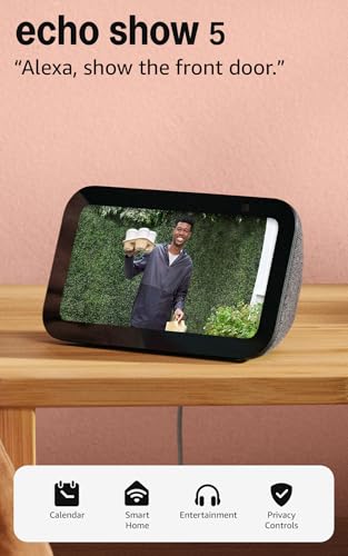 Amazon Echo Show 5 (newest model), Smart display, Designed for Alexa+, 2x the bass and clearer sound, Charcoal Amazon