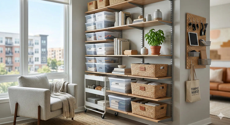 Small-Space-Storage-Vertical-Organization Compact Habitat