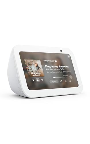 Amazon Echo Show 5 (newest model), Smart display, Designed for Alexa+, 2x the bass and clearer sound, Glacier White Amazon