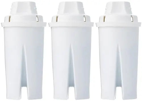 Amazon Basics Enhanced Replacement Water Filters for Water Pitchers, BPA-Free, WQA & NSF Certified, Compatible with Brita Water Pitchers & Drinking Water Filter Systems, 6 Month Filter Supply, 3-Pack Amazon Basics