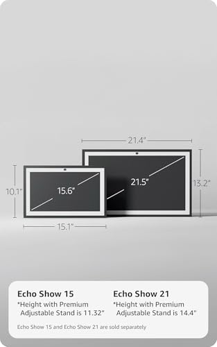 Amazon Echo Show 15 (newest model), Full HD 15.6" kitchen hub for home organization, with built-in Fire TV, Designed for Alexa+ Amazon