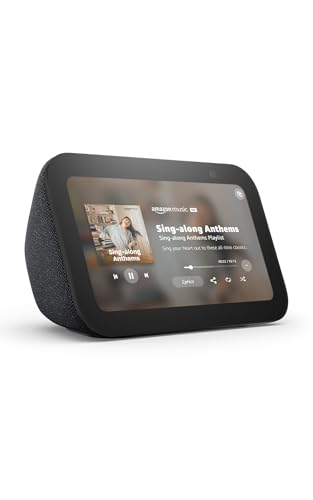 Amazon Echo Show 5 (newest model), Smart display, Designed for Alexa+, 2x the bass and clearer sound, Charcoal Amazon