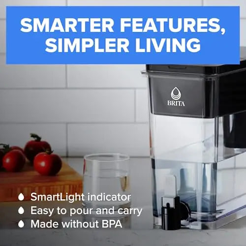Brita UltraMax Large Water Dispenser With Standard Filter, BPA-Free, Reduces Copper, Cadmium and Mercury Impurities, Lasts 2 Months or 40 Gallons, Includes 1 Filter, Kitchen Accessories, Large 27-Cup Brita