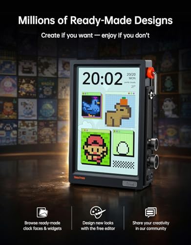 Divoom TimesFrame – 10.1" WiFi 6 Digital Picture Frame & Smart Desk Display, No Subscription | 64GB | Send Photos, Videos & AI Styles + Live Widgets (Weather, Calendar, etc)–Perfect Personalized Gift Divoom