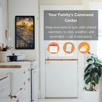 DAKboard Touchscreen Wall Display 22" - Shared Family Calendar & Organizer, Smart Home Dashboard with Weather, Chore Lists & Digital Photo Frame in Black DAKboard, LLC