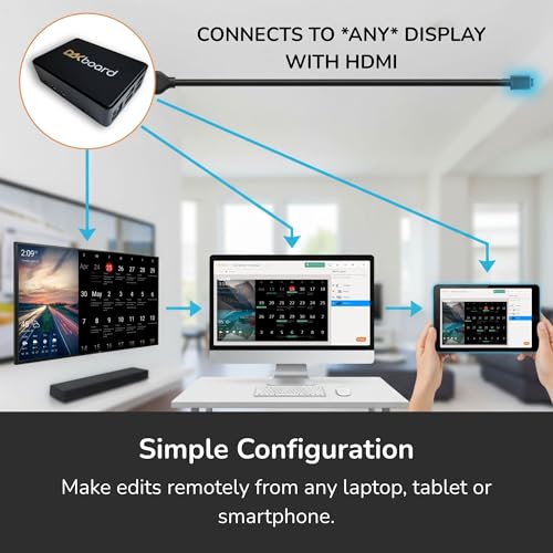 DAKboard CPU v5 - DIY Smart Home Display, Shared Family Calendar & Organizer with Todos & Digital Photo Frame DAKboard, LLC