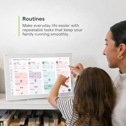 Skylight Calendar: 15-inch Wall Planner Digital Calendar & Chore Chart, Smart Touchscreen Interactive Display for Family Schedules – Wall Mount Included, Great for Organizing Your 2026 Calendar Skylight