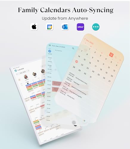 Cozyla Digital Calendar+ 2: 24 inch Wall Planner Touch Screen Chore Chart Customize Dashboard Smart Electronic Calendar for Family Schedules Meal Planner Support Any Google Play App Wall Mount White cozyla