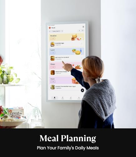 Cozyla Digital Calendar+ 2: 24 inch Wall Planner Touch Screen Chore Chart Customize Dashboard Smart Electronic Calendar for Family Schedules Meal Planner Support Any Google Play App Wall Mount White cozyla