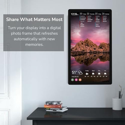 DAKboard Touchscreen Wall Display 22" - Shared Family Calendar & Organizer, Smart Home Dashboard with Weather, Chore Lists & Digital Photo Frame in Black DAKboard, LLC