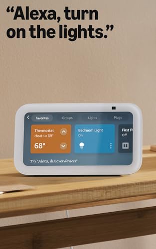 Amazon Echo Show 5 (newest model), Smart display, Designed for Alexa+, 2x the bass and clearer sound, Glacier White Amazon