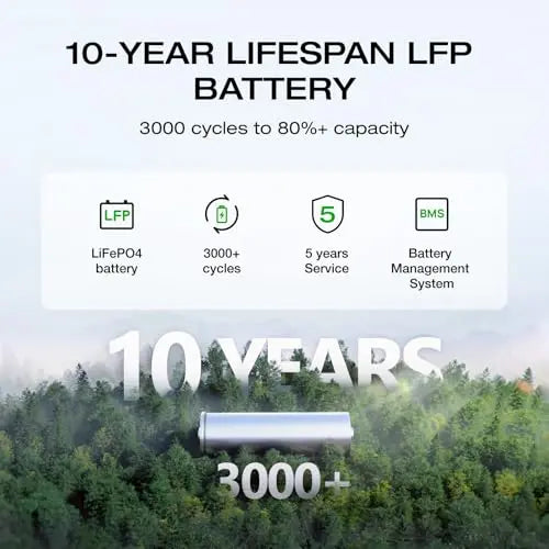 EF ECOFLOW Portable Power Station DELTA 2, 1024Wh LiFePO4 (LFP) Battery, 1800W AC/100W USB-C Output, Solar Generator(Solar Panel Optional) for Home Backup Power, Camping & RVs EF ECOFLOW