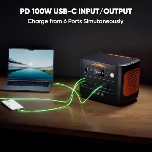 Jackery Solar Generator 1000 v2 with 200W Solar Panel,1070Wh Portable Power Station LiFePO4 Battery,1500W AC/100W USB-C Output, 1Hr Fast Charge for Outdoor,Off-Grid Living,RV,Emergency Jackery