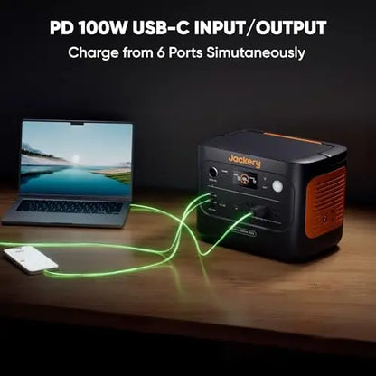 Jackery Solar Generator 1000 v2 with 200W Solar Panel,1070Wh Portable Power Station LiFePO4 Battery,1500W AC/100W USB-C Output, 1Hr Fast Charge for Outdoor,Off-Grid Living,RV,Emergency Jackery