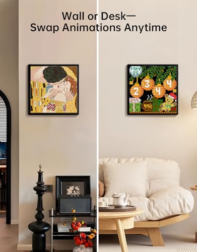 Divoom Pixoo-64 - WiFi Pixel Cloud Digital Frame with APP Control,64 X 64 LED Panel Display Frame for Gaming Room Decoration/Social Media Fans Counter Divoom