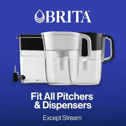 Brita Filter Replacements for Water Pitchers and Dispensers, Elite, NSF Certified to Remove 99% of Lead, 2 Count, Blue Brita