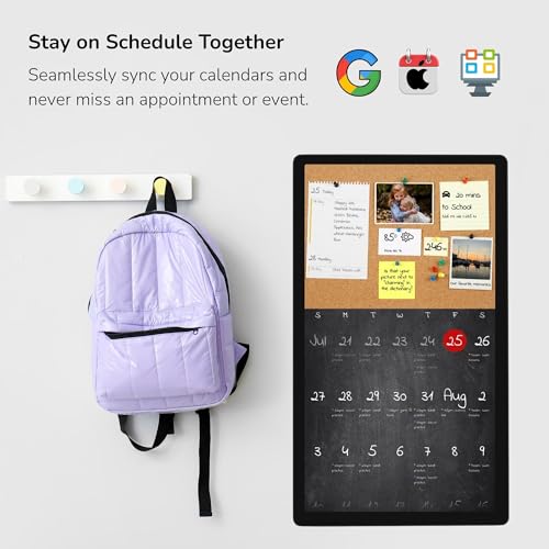 DAKboard Touchscreen Wall Display 22" - Shared Family Calendar & Organizer, Smart Home Dashboard with Weather, Chore Lists & Digital Photo Frame in Black DAKboard, LLC