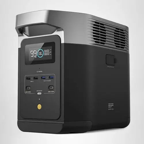 EF ECOFLOW Portable Power Station DELTA 2, 1024Wh LiFePO4 (LFP) Battery, 1800W AC/100W USB-C Output, Solar Generator(Solar Panel Optional) for Home Backup Power, Camping & RVs EF ECOFLOW
