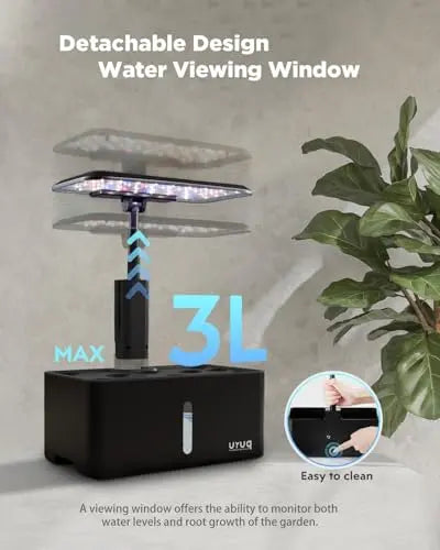 URUQ Hydroponics Growing System Garden: 8 Pods Indoor Herb Garden with Grow Light Plants Germination Kit Quiet Automatic Hydroponic Height Adjustable - Gardening Gifts for Women Kitchen URUQ