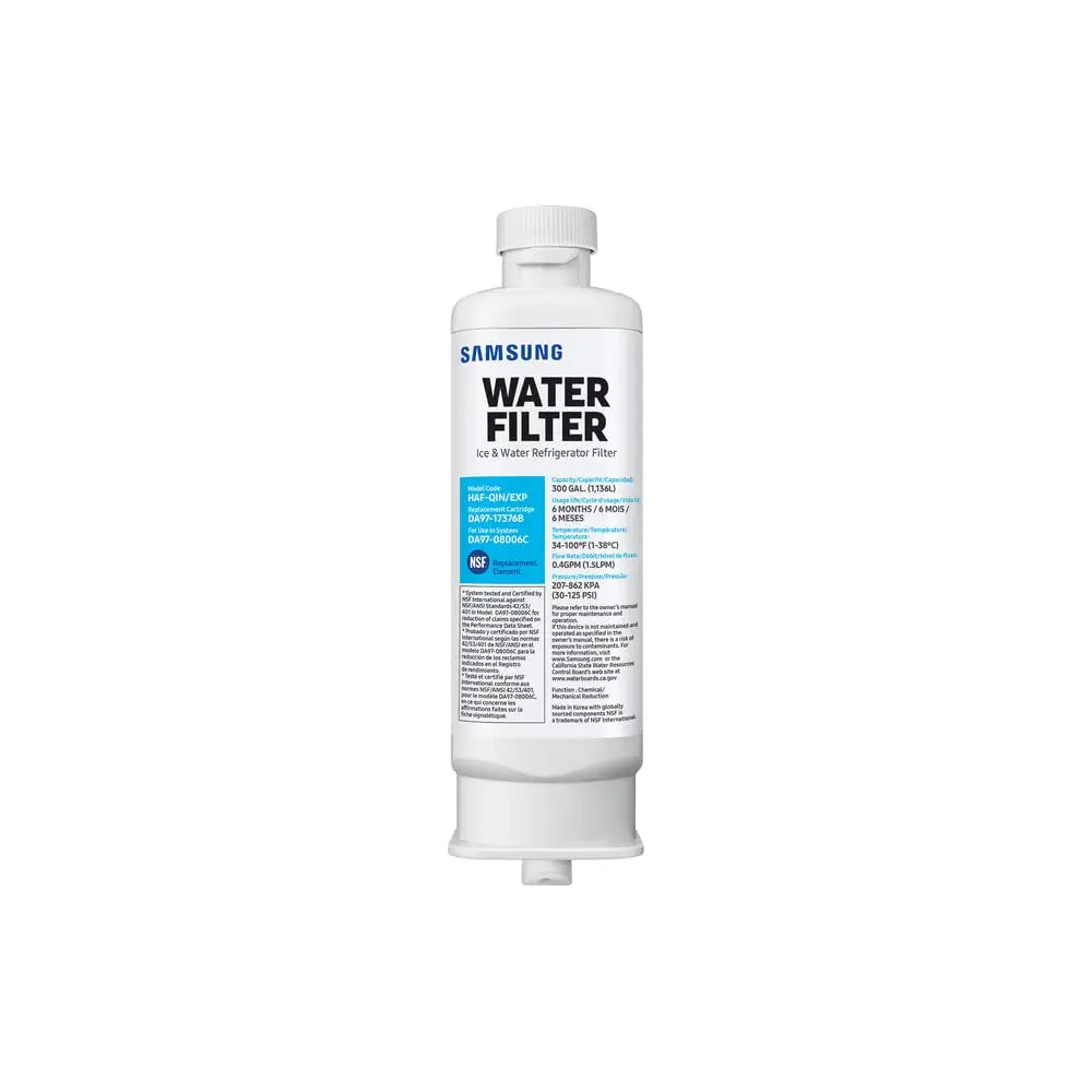 Samsung HAF-QIN/EXP Genuine Refrigerator Water Filter, Reduces 99% of Harmful Contaminants for Clean, Clear Drinking Water, 6-Month Life, Easy Install, Pack of 1 Samsung
