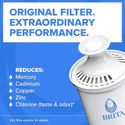 Brita UltraMax Large Water Dispenser With Standard Filter, BPA-Free, Reduces Copper, Cadmium and Mercury Impurities, Lasts 2 Months or 40 Gallons, Includes 1 Filter, Kitchen Accessories, Large 27-Cup Brita