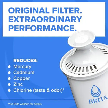 Brita UltraMax Large Water Dispenser With Standard Filter, BPA-Free, Reduces Copper, Cadmium and Mercury Impurities, Lasts 2 Months or 40 Gallons, Includes 1 Filter, Kitchen Accessories, Large 27-Cup Brita