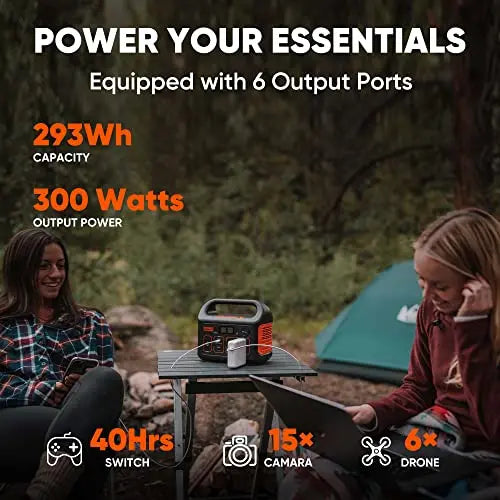 Jackery Portable Power Station Explorer 300, 293Wh Backup Lithium Battery, Solar Generator for Outdoors Camping Travel Hunting Blackout (Solar Panel Optional) Jackery