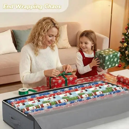 Budding Joy 90L Under Bed Storage Containers, Closet Organizers and Storage Bins, Foldable Underbed Storage Bags for Linen Sheets, Blanket, Clothing, Comforter, Sweaters, Pillows, Wrapping Paper, Grey Budding Joy