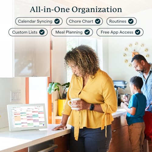 Skylight Calendar: 15-inch Wall Planner Digital Calendar & Chore Chart, Smart Touchscreen Interactive Display for Family Schedules – Wall Mount Included, Great for Organizing Your 2026 Calendar Skylight