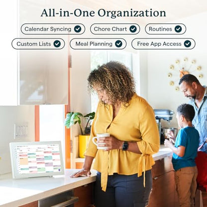 Skylight Calendar: 15-inch Wall Planner Digital Calendar & Chore Chart, Smart Touchscreen Interactive Display for Family Schedules – Wall Mount Included, Great for Organizing Your 2026 Calendar Skylight