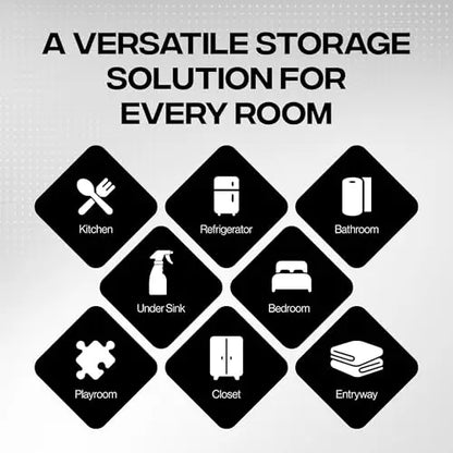 ClearSpace Clear Plastic Storage Bins – Pantry Organizers & Storage Containers, Cabinet Organizer - Home Organization Must Haves for Kitchen, Laundry Room, Office, Closet, Garage & Freezer ClearSpace