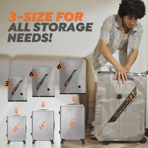 Vacbird Rechargeable Wireless Pump Travel Storage Bags Set - Portable Space Saver Bags for Travel & Home - Vacuum Compression Packing Seal for Clothes, Blankets, Seasonal Storage 15 Combo set Vacbird