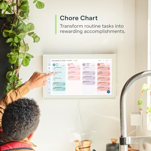 Skylight Calendar: 15-inch Wall Planner Digital Calendar & Chore Chart, Smart Touchscreen Interactive Display for Family Schedules – Wall Mount Included, Great for Organizing Your 2026 Calendar Skylight