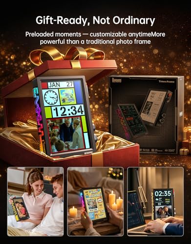 Divoom TimesFrame – 10.1" WiFi 6 Digital Picture Frame & Smart Desk Display, No Subscription | 64GB | Send Photos, Videos & AI Styles + Live Widgets (Weather, Calendar, etc)–Perfect Personalized Gift Divoom
