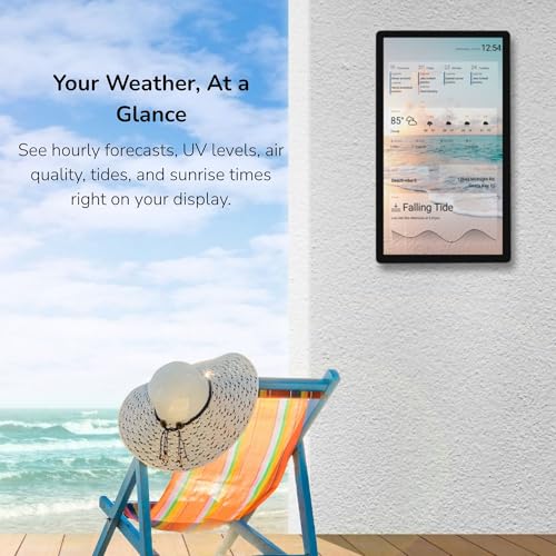 DAKboard Touchscreen Wall Display 22" - Shared Family Calendar & Organizer, Smart Home Dashboard with Weather, Chore Lists & Digital Photo Frame in Black DAKboard, LLC