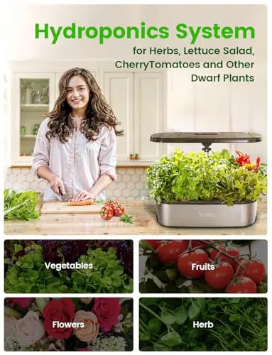 LetPot LPH-SE Hydroponics Growing System, 12 Pods Smart Herb Garden Kit Indoor, Indoor Garden, APP & WiFi Controlled, with 24W Growing LED, 5.5L Water Tank, Pump System, Automatic Timer LETPOT