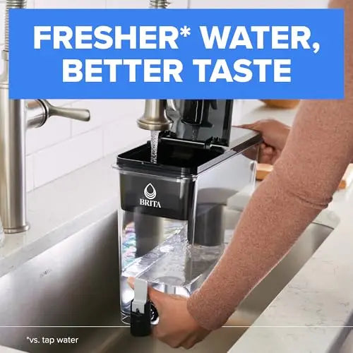 Brita UltraMax Large Water Dispenser With Standard Filter, BPA-Free, Reduces Copper, Cadmium and Mercury Impurities, Lasts 2 Months or 40 Gallons, Includes 1 Filter, Kitchen Accessories, Large 27-Cup Brita