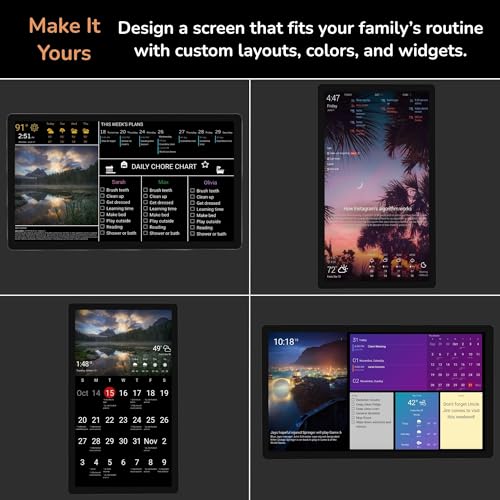 DAKboard Touchscreen Wall Display 22" - Shared Family Calendar & Organizer, Smart Home Dashboard with Weather, Chore Lists & Digital Photo Frame in Black DAKboard, LLC