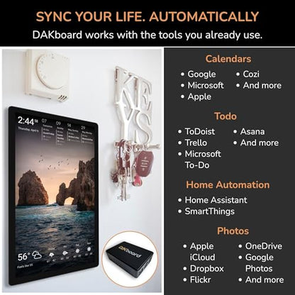 DAKboard CPU v5 - DIY Smart Home Display, Shared Family Calendar & Organizer with Todos & Digital Photo Frame DAKboard, LLC