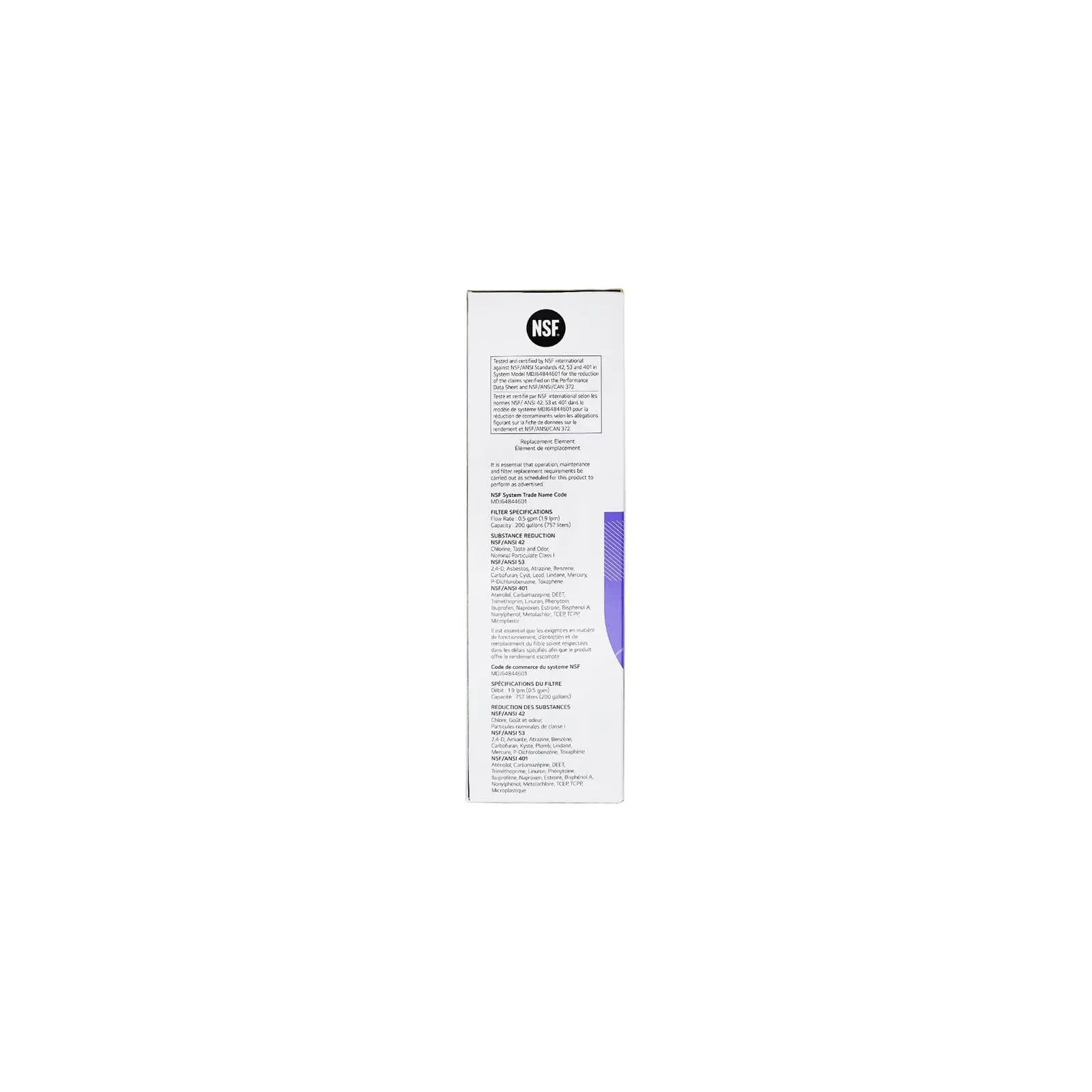 LG LT1000P - 6 Month / 200 Gallon Capacity Replacement Refrigerator Water Filter (NSF42, NSF53, and NSF401) ADQ74793501, ADQ75795105, AGF80300704, or AGF80300705 White LG