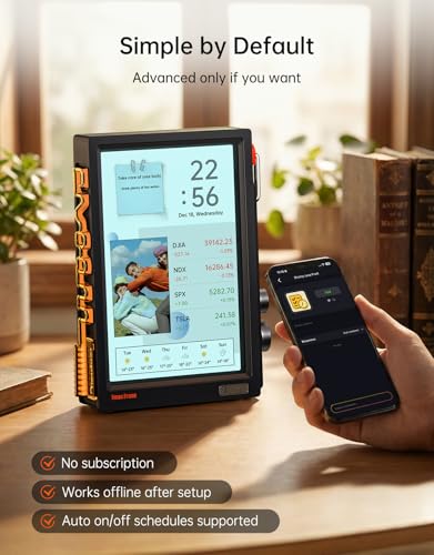 Divoom TimesFrame – 10.1" WiFi 6 Digital Picture Frame & Smart Desk Display, No Subscription | 64GB | Send Photos, Videos & AI Styles + Live Widgets (Weather, Calendar, etc)–Perfect Personalized Gift Divoom