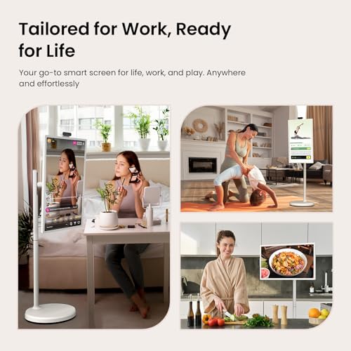 ApoloSign 32'' UHD 4K Smart Portable TV 2nd Gen, 16(8+8) GB RAM+256GB, Android 16, EDLA-Certified, Portable Touch Screen Monitor, Built-in 15000mAh Battery, Full Swivel Rotation, Voice Remote Control ApoloSign
