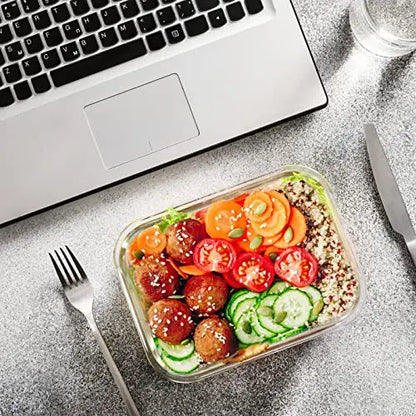 M MCIRCO 24-Piece Glass Food Storage Containers with Upgraded Snap Locking Lids,Glass Meal Prep Containers Set - Airtight Lunch Containers, Microwave, Oven, Freezer and Dishwasher M MCIRCO
