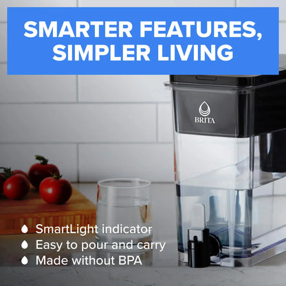 Brita Water Dispenser, UltraMax Elite Filter, Removes 99% of Lead, Includes 1 Filter, 27-Cup Capacity, Black Brita