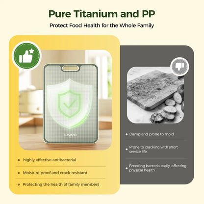 Titanium Cutting Board for Kitchen, Cutting Board Double Sided Food Grade, Pure Titanium/PP, Easy to Clean Large Size 16”×11” Sumzzz