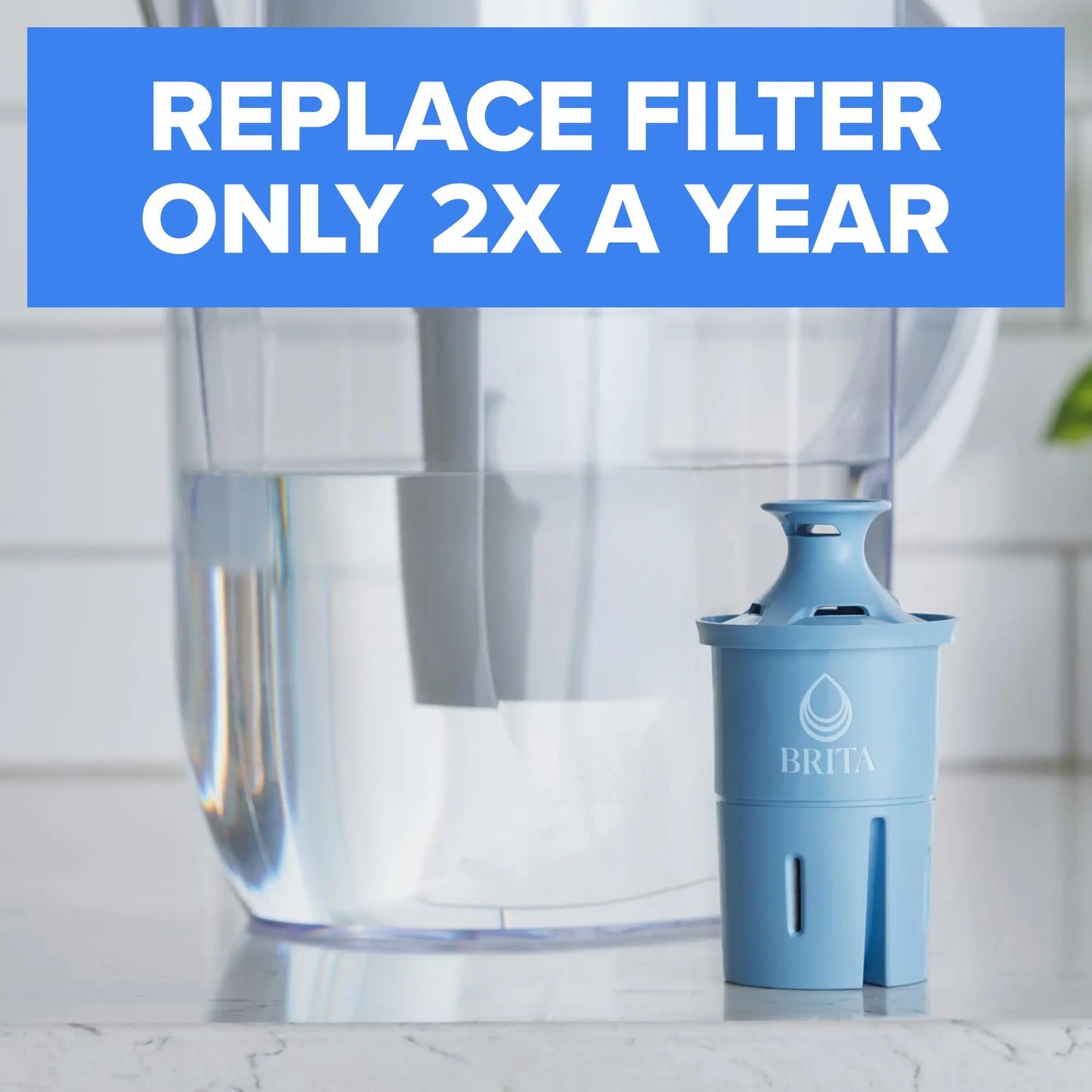 Brita Filter Replacements for Water Pitchers and Dispensers, Elite, NSF Certified to Remove 99% of Lead, 2 Count, Blue Brita