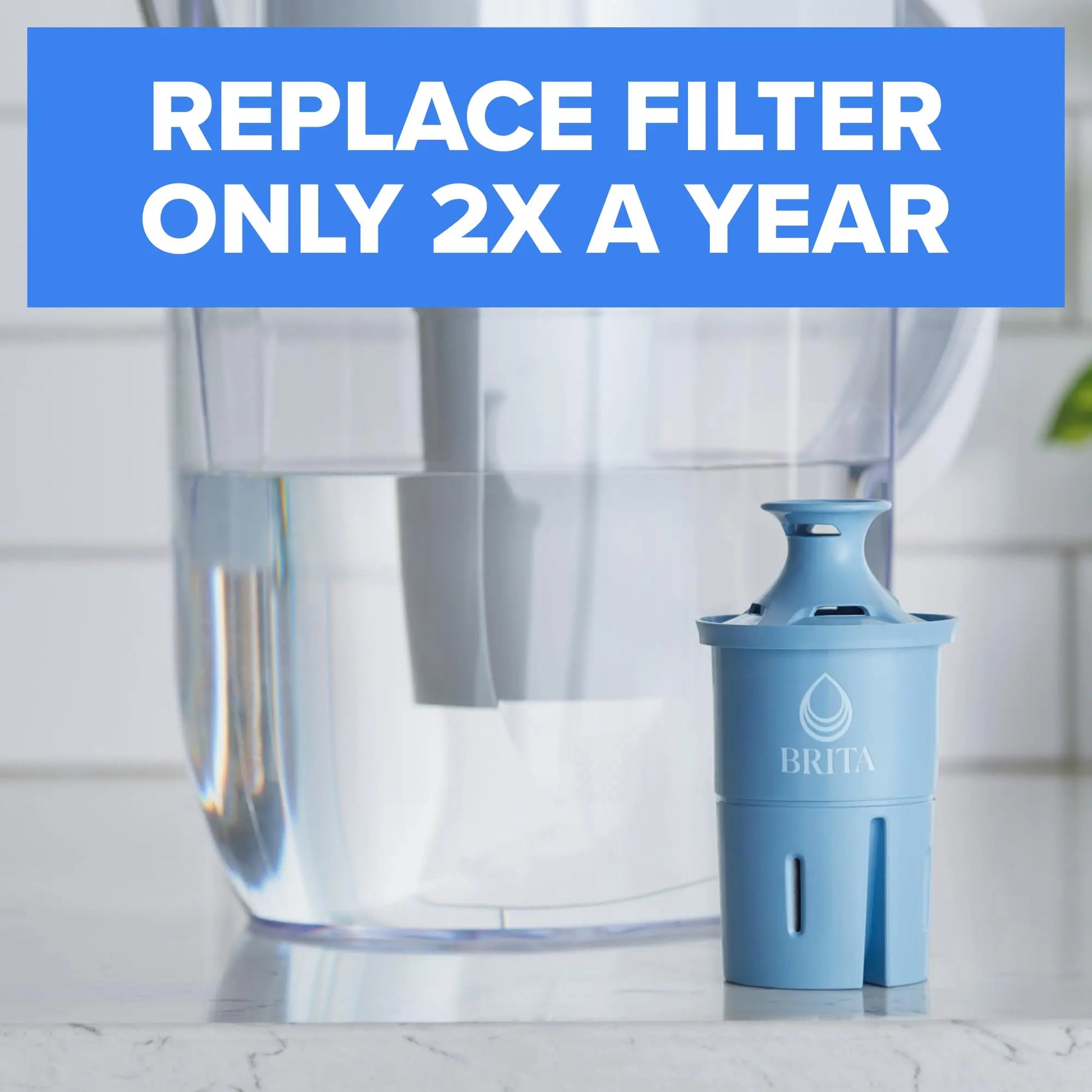 Brita Filter Replacements for Water Pitchers and Dispensers, Elite, NSF Certified to Remove 99% of Lead, 2 Count, Blue Brita