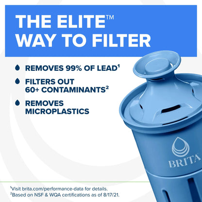 Brita Water Dispenser, UltraMax Elite Filter, Removes 99% of Lead, Includes 1 Filter, 27-Cup Capacity, Black Brita
