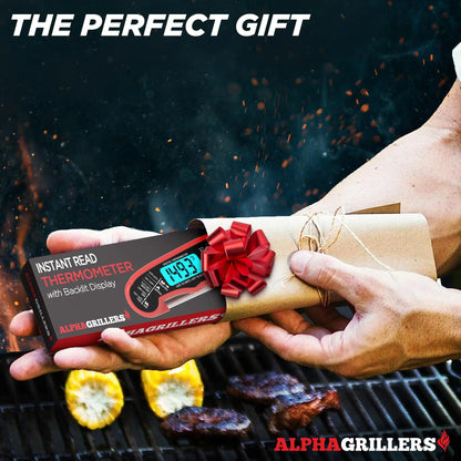 Alpha Grillers Meat Thermometer Digital – Instant Read Food Thermometer for Cooking & Grilling – Professional Kitchen Gift for Men, Dad & Mom Alpha Grillers